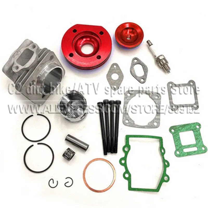 

44 мм цилиндр в сборе большой диаметр 44-6 комплект 2 канавки для 47cc 49cc мини грязи ATV карманные велосипеды Minimoto