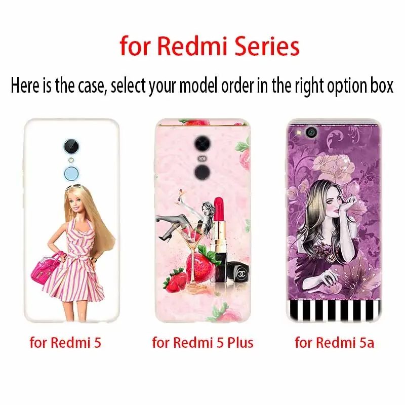 Розовый женский силиконовый прозрачный мягкий чехол из ТПУ для Xiaomi Redmi Note 10 9 8 7 6 5