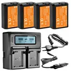 4 шт. 2000 мАч, NP-FW50 NPFW50 Батарея + Быстрая Двойная Зарядное устройство для Sony Alpha a6500 a6300 a7 a7R a7R II a7II NEX-3 NEX-3N NEX-5 NEX-7