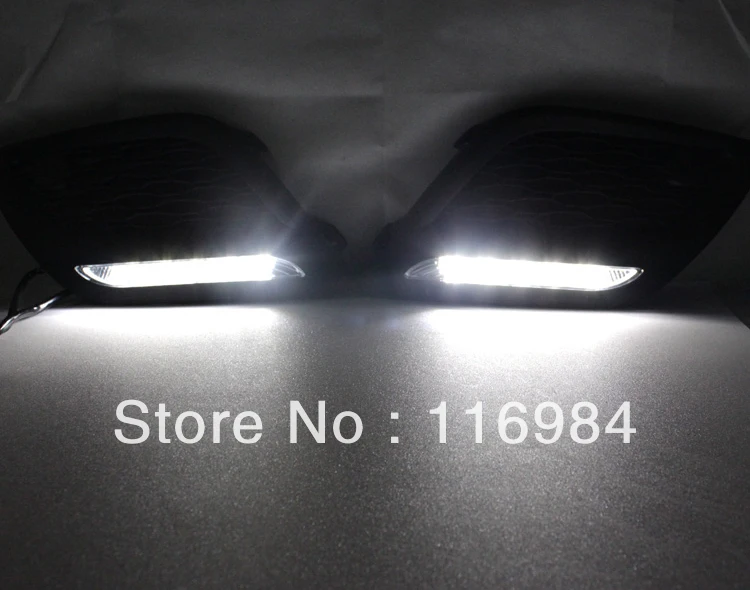 Дневные ходовые огни с черной крышкой 1 комплект белые светодиодный дневные для