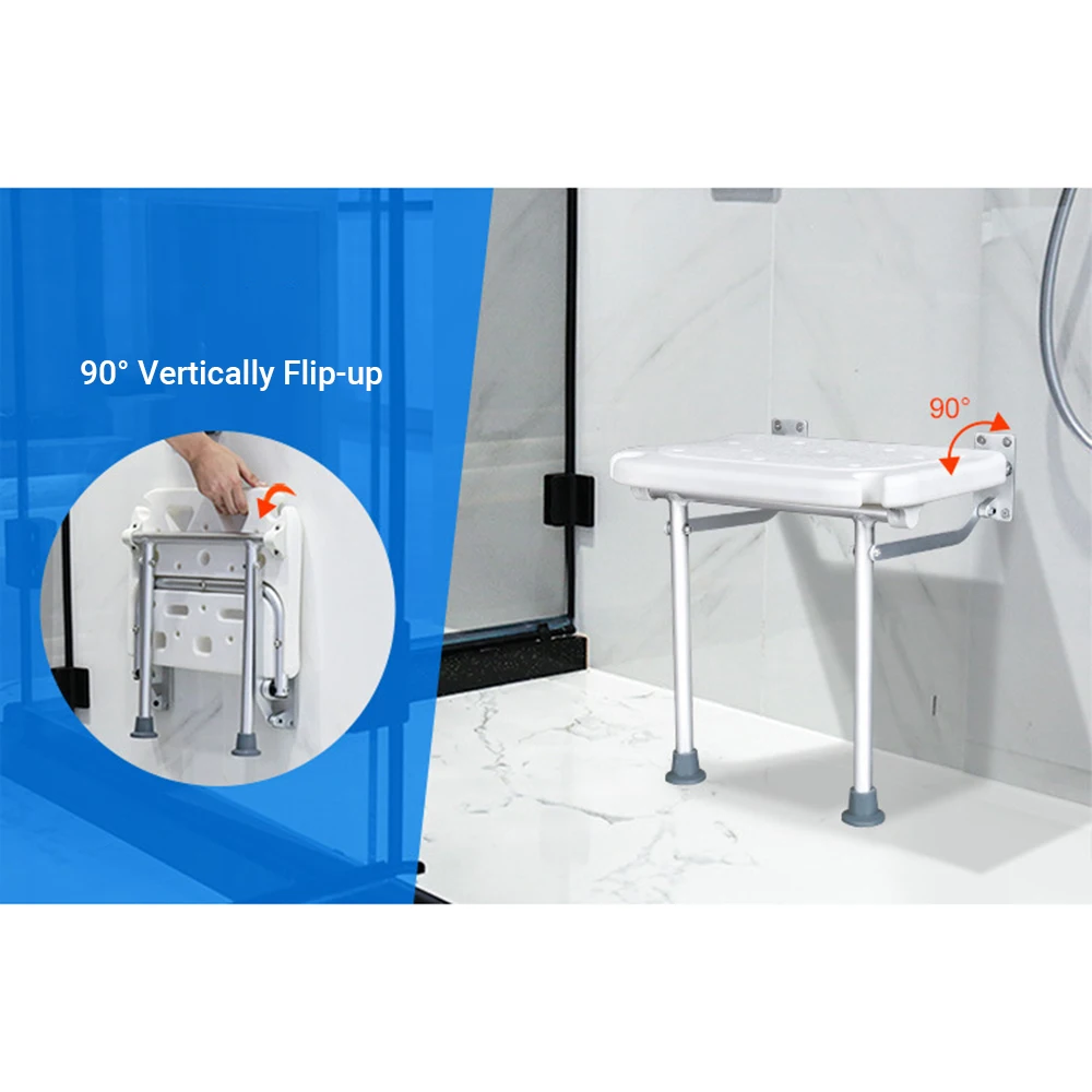 Складывающаяся душевая скамейка откидной винт в Ванной сиденье настенный Стул