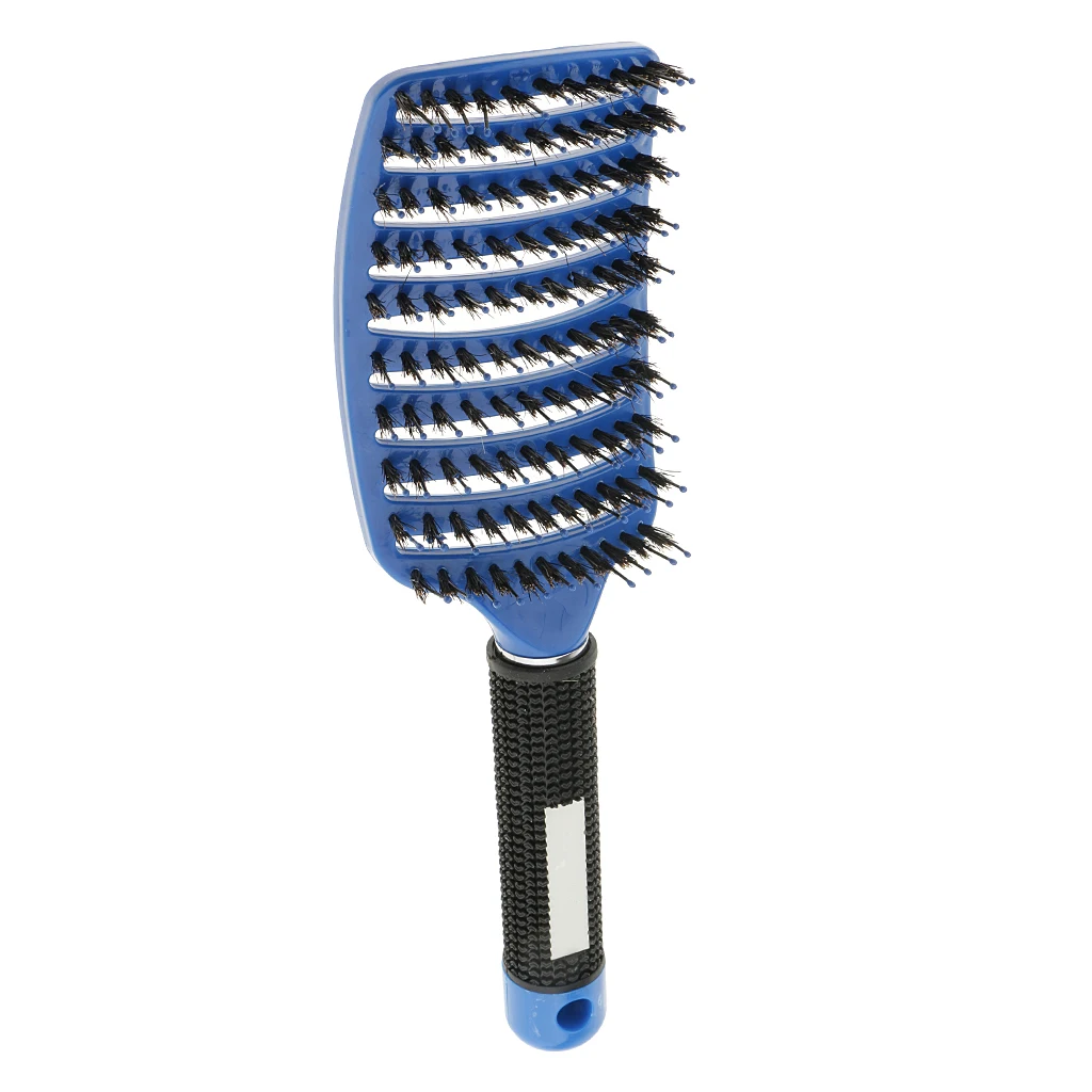 Frizz Free Paddle Detangling Hair Brush Curved Vented Nylon Pins Hairbrush Comb Scalp Massage Random