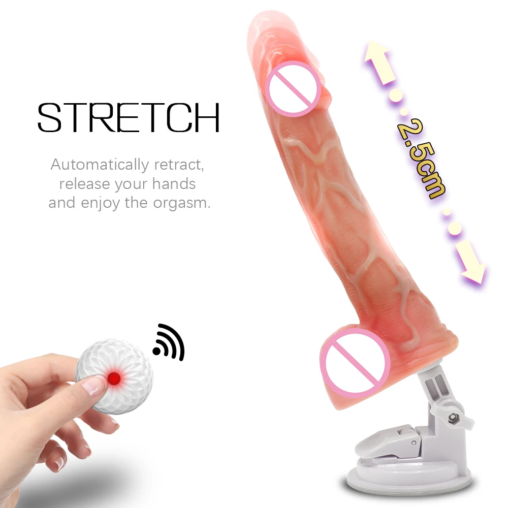 Секс дилдо с дистанционным управлением реалистичный пенис телескопическая