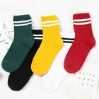Женские полосатые короткие носки в стиле Харадзюку, модные повседневные хлопковые носки, цветные спортивные носки для скейтборда, веселые Смешные Носки для студентов