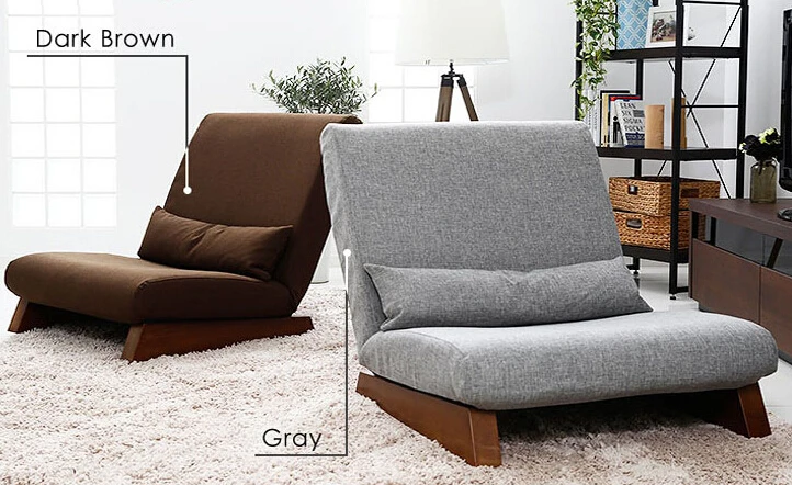 

Single Folding Floor Sofa Bed Modern Fabric Japanese Living Room Seat Furniture Armless Lounge Recliner Occasional Accent Chair