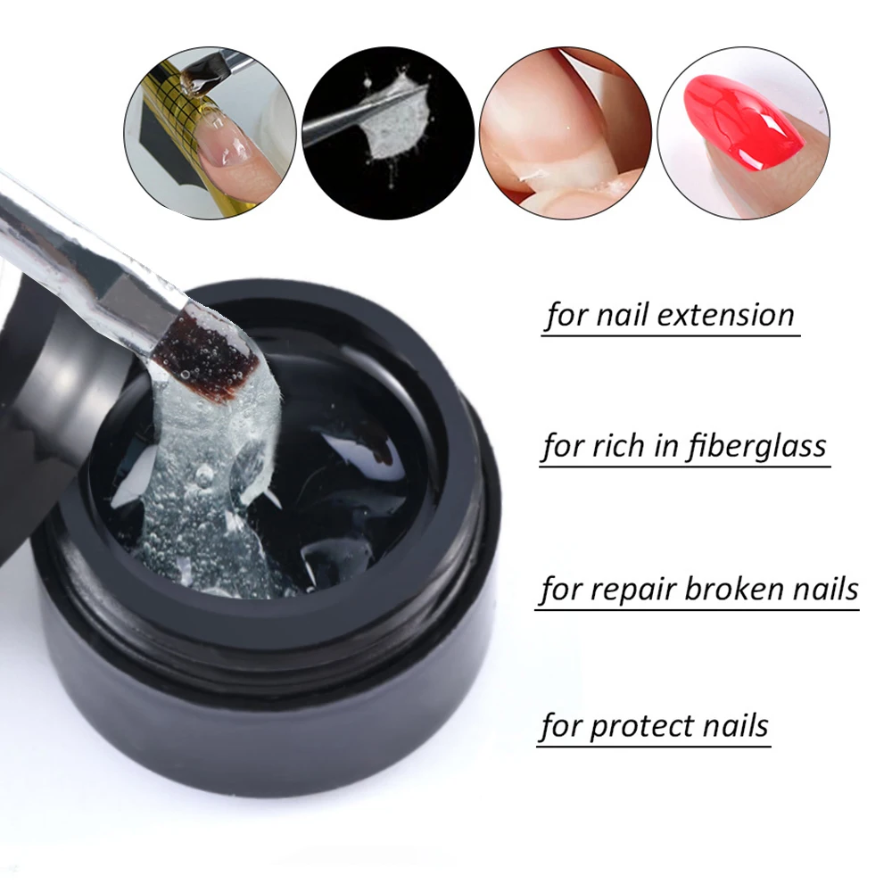 

1Pcs Cracked Nail Gel Coat Growth Treatment Strong Repair Extension Gels Thick Builder Natural Camoufl Nail Repair Gel Armor