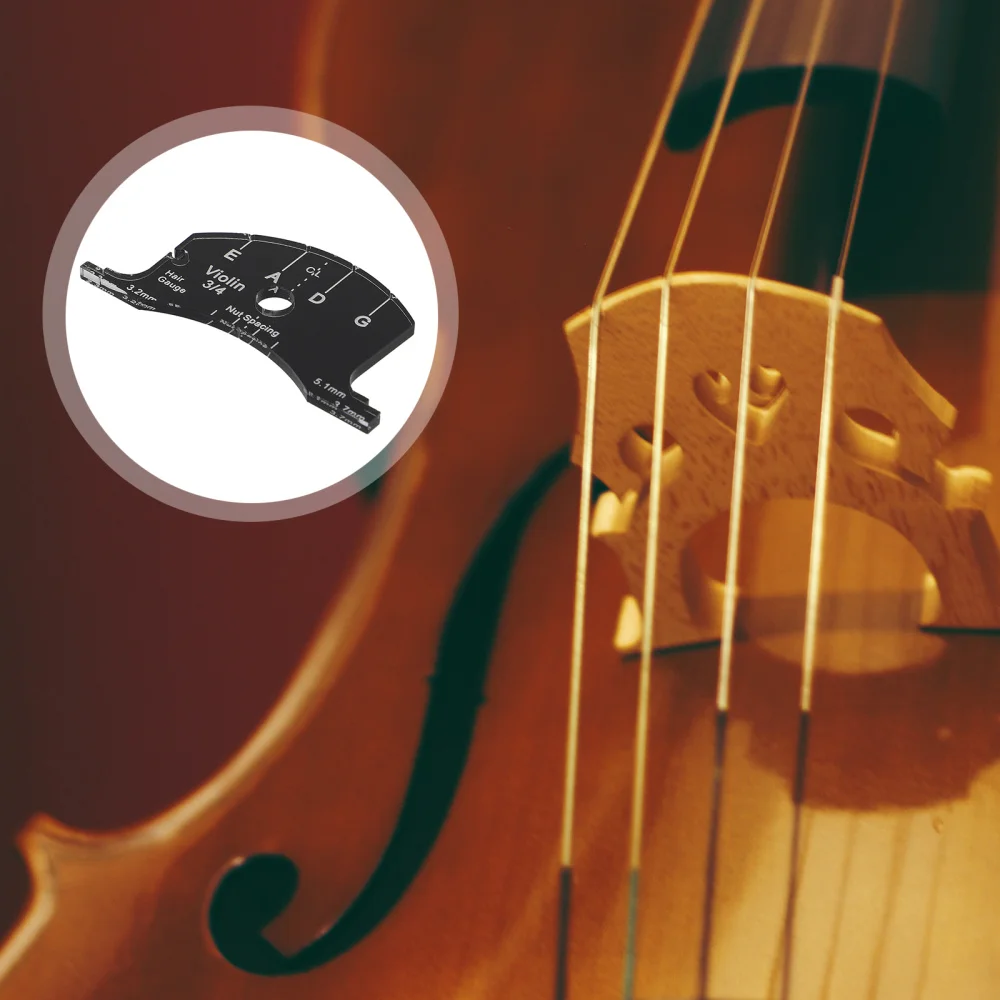 

1Pc Multifunctional Template Practical Violin Bridge Repair Reference Tool Black