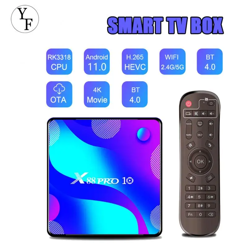

Приставка Смарт-ТВ Transpeed, Android 11, 2,4/5,8 ГГц, Wi-Fi, 16/32/64/128 ГБ