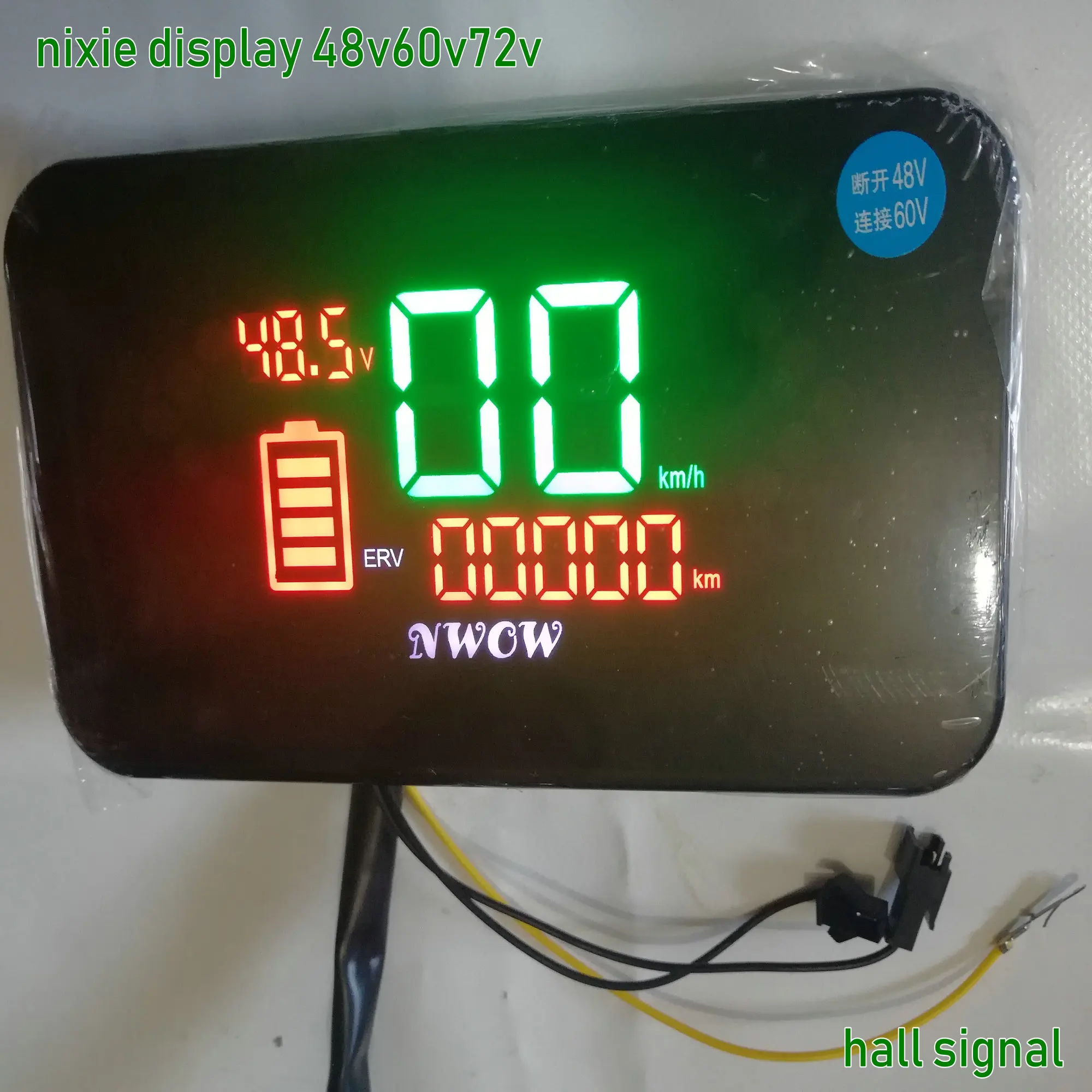 48v60v-96v ЖК-дисплей высокая легкость Спидометр изготовлен из флуоресцентной трубки Никси электрический скутер приборной панели ebike горный велосипед ATV запчасти