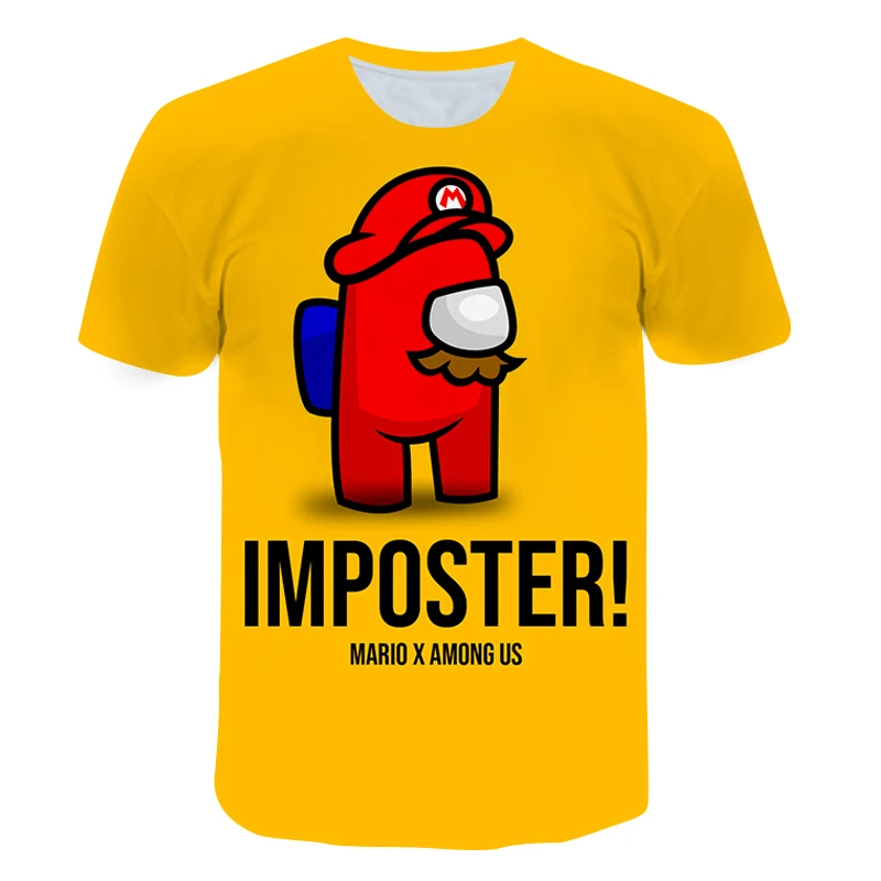 

American Popular video game Between Us kids Toddler T-shirt print O-Collar short-sleeved street fashion Top big brother birth