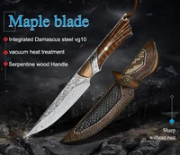 vg10 damascus steel hunting tactical knife one steel fixed blade outdoor camping knife edc tool survival self defense knives