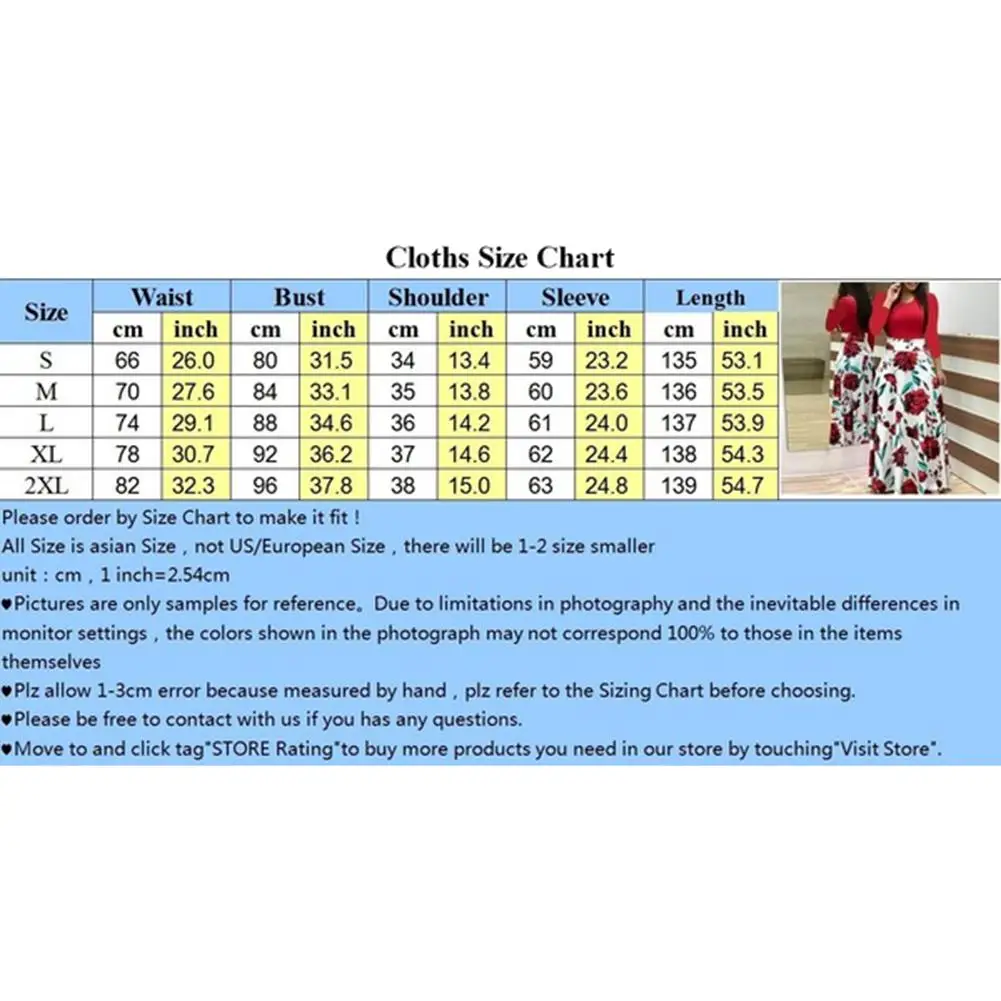 

Women Dress Summer Flower Dot Print Color Matching Long Sleeve High Waist Maxi Dress Street Wear Woman Clothing Fashion