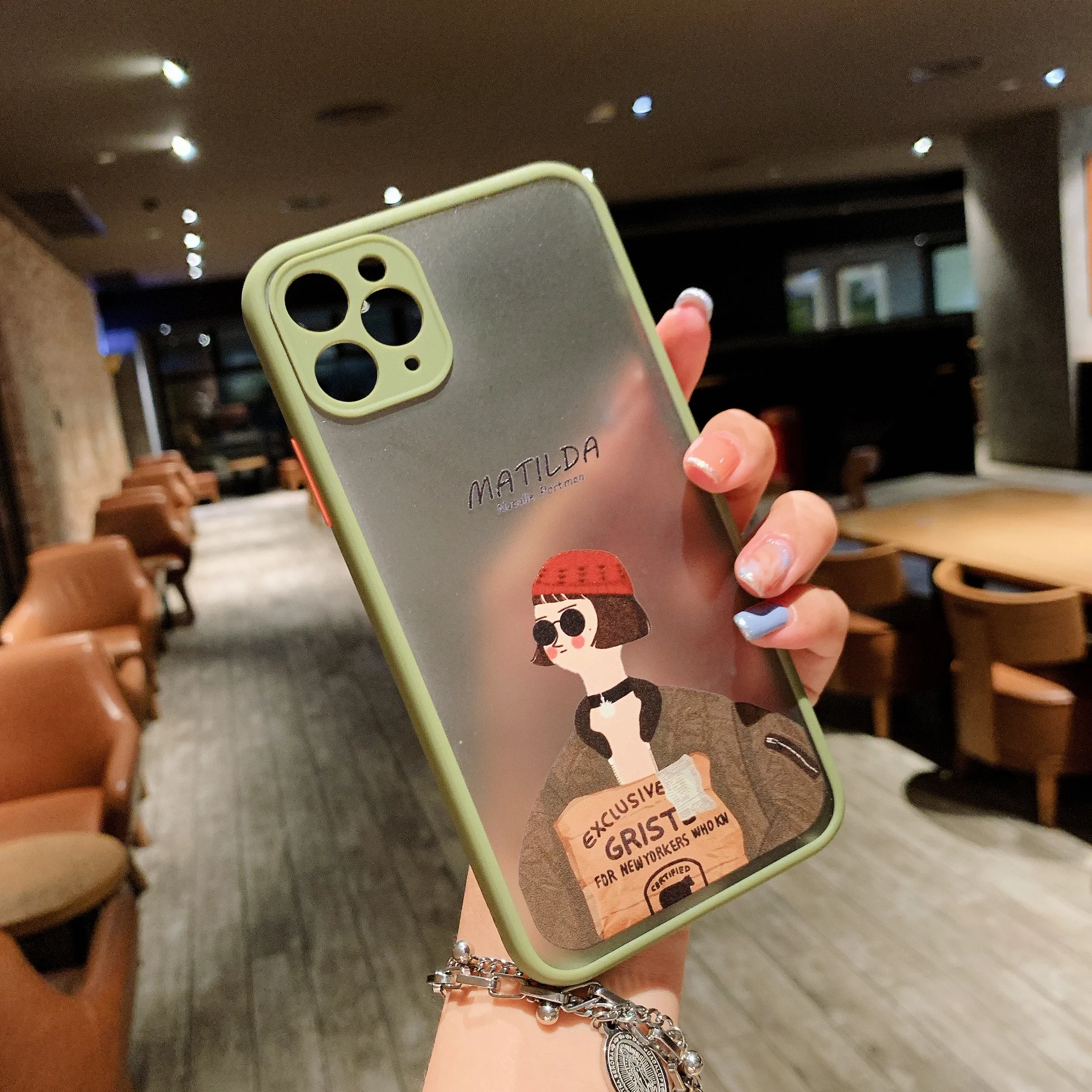 Ультратонкий матовый чехол для iPhone 11 Pro X XR XS MAX Leon Matilda дизайнерский жесткий