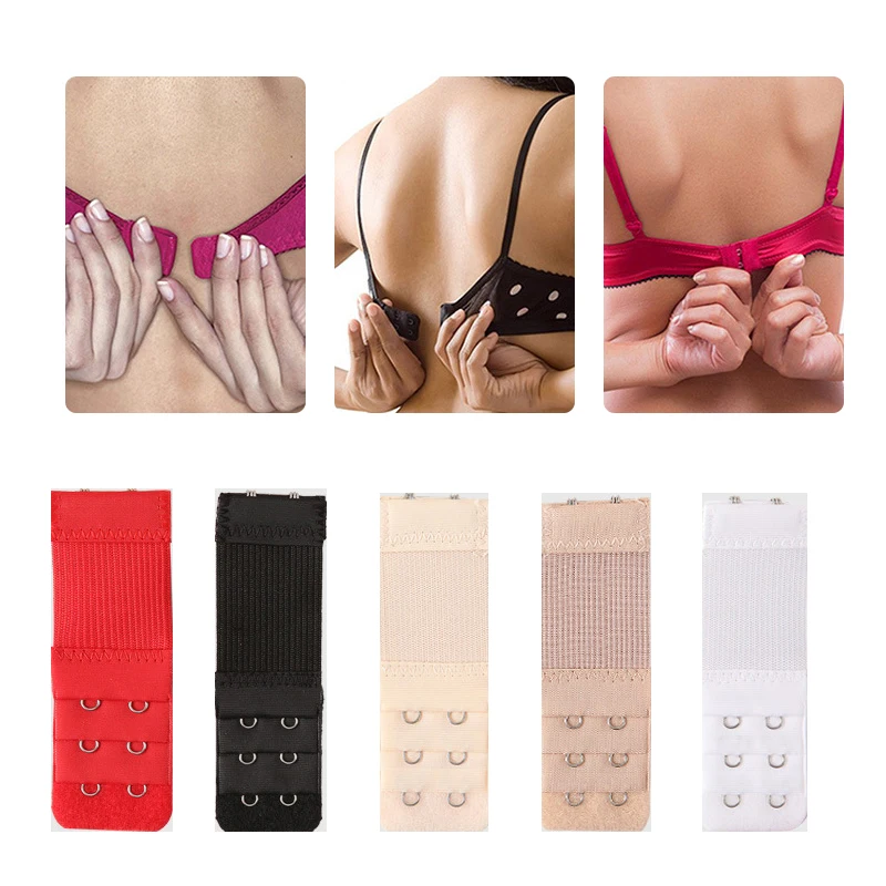 

8-3Pcs Colorful Women Bra Extension Lingerie Strap Extender Replacement Bra Hooks Clasp Buckle Extenders Intimates Accessories