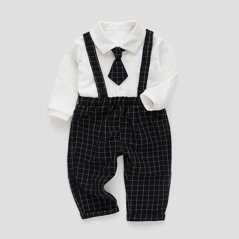 

Vlinder Baby Boy Clothes Set Newborn Baby Clothes Long Sleeves Baby soft Shirt Suspender Pants 2pcs Cotton Infant Sets 9M-5T