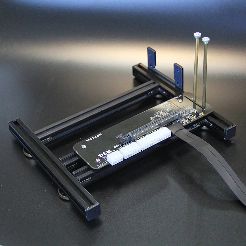diy external graphics card base graphics card holder with power base for atx sfx psu aluminum frame support adt r43sgr43sg tu free global shipping