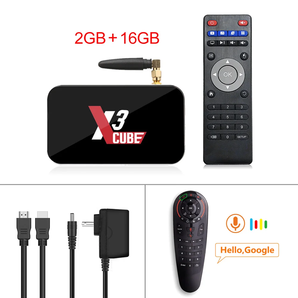 X3 Cube 2G16G G30 ТВ-приставка Ugoos X3 PRO Android 9,0 4 Гб ОЗУ 32 Гб X3 Plus 64 Гб DDR4 Amlogic S905X3 2,4G/5G WiFi 1000M 4K X3 Cube 2 Гб 16 Гб телеприставка - Цвет: X3 Cube 2G16G G30