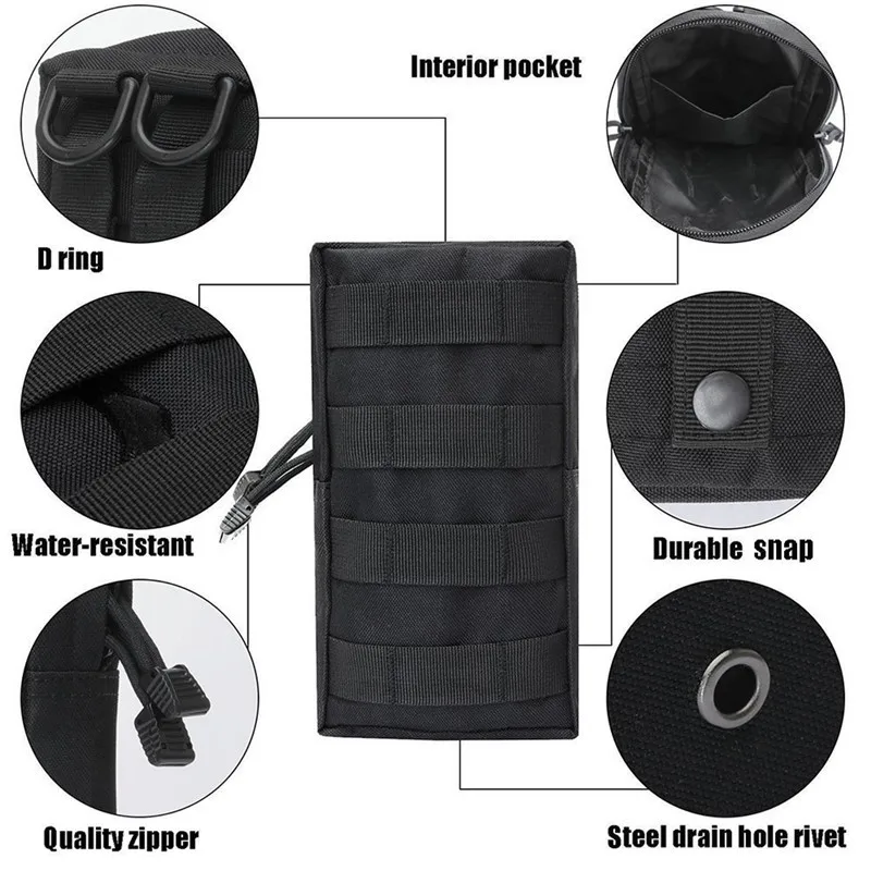 Airsson Airsoft Спортивная Военная 600D MOLLE сумка тактическая хозяйственная сумка жилет EDC гаджет охотничий поясной пакет уличное снаряжение - Цвет: Style 3 BK