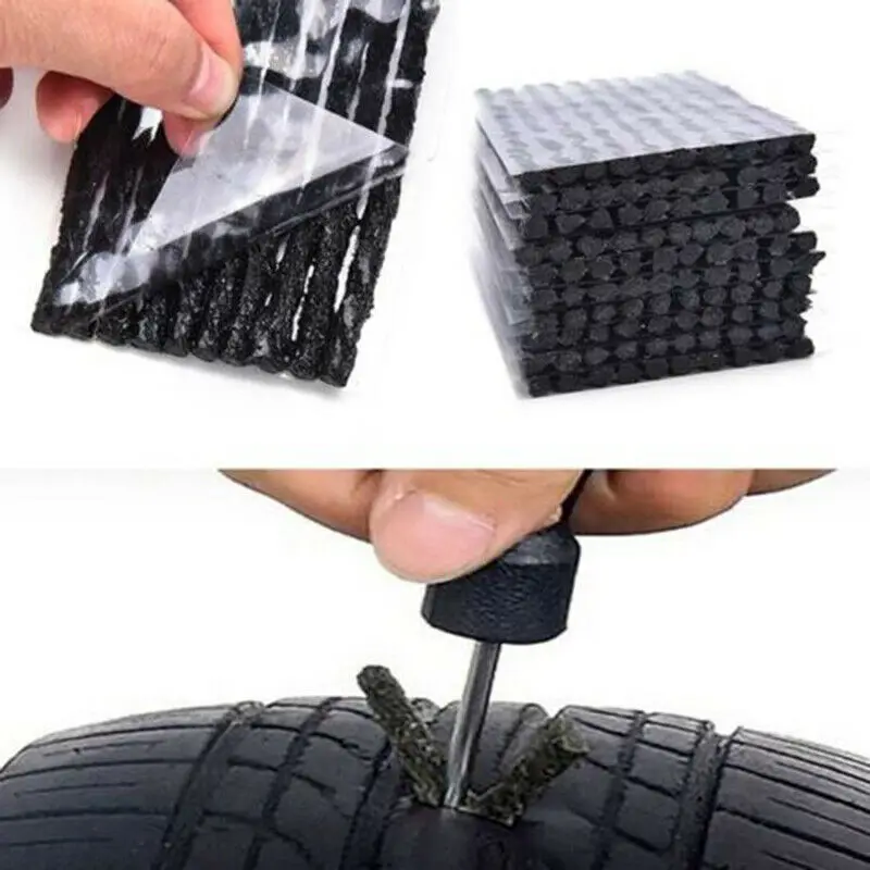 

50pcs Car Tubeless Seal Strip Tyre Tubeless Seal Strip Plug Tire Puncture Repair Recovery Kit Tire Repair Tools Kits