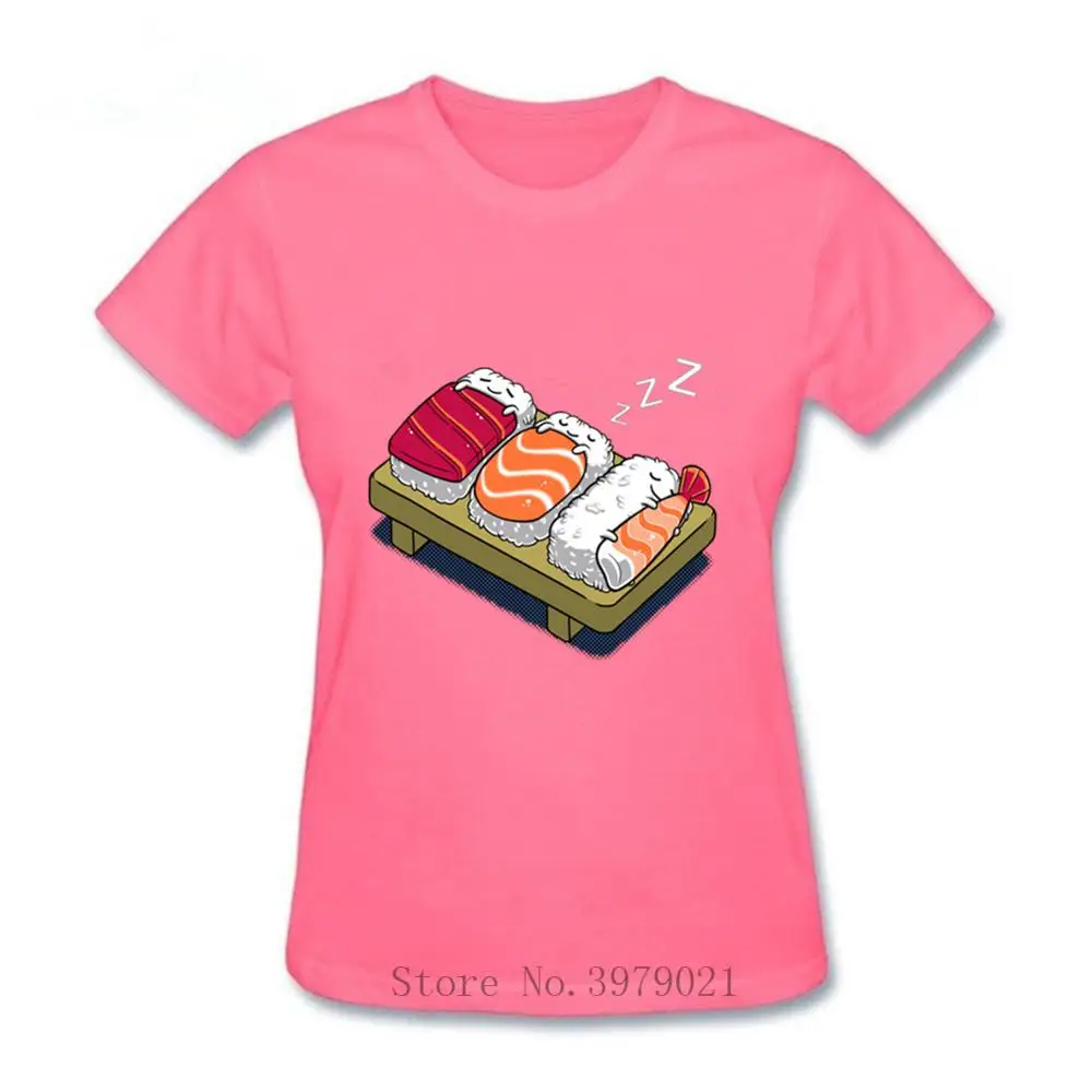 Мультфильм Sleepin' суши летняя футболка женская необычная классная новые Спящая