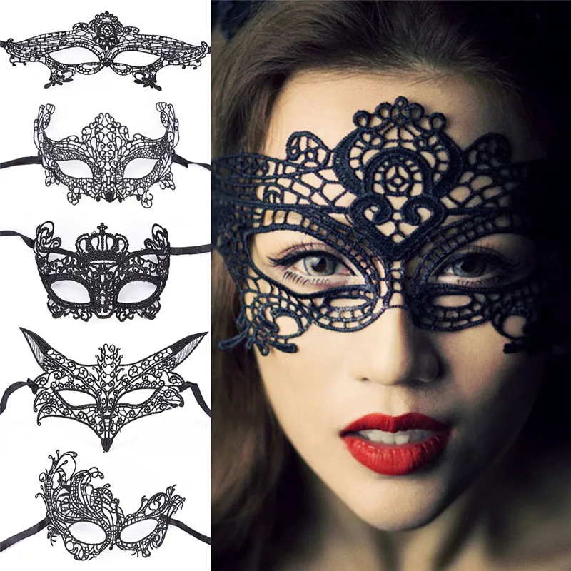 Черная маска для глаз вечеринки венецианская Карнавальная маскарад праздник