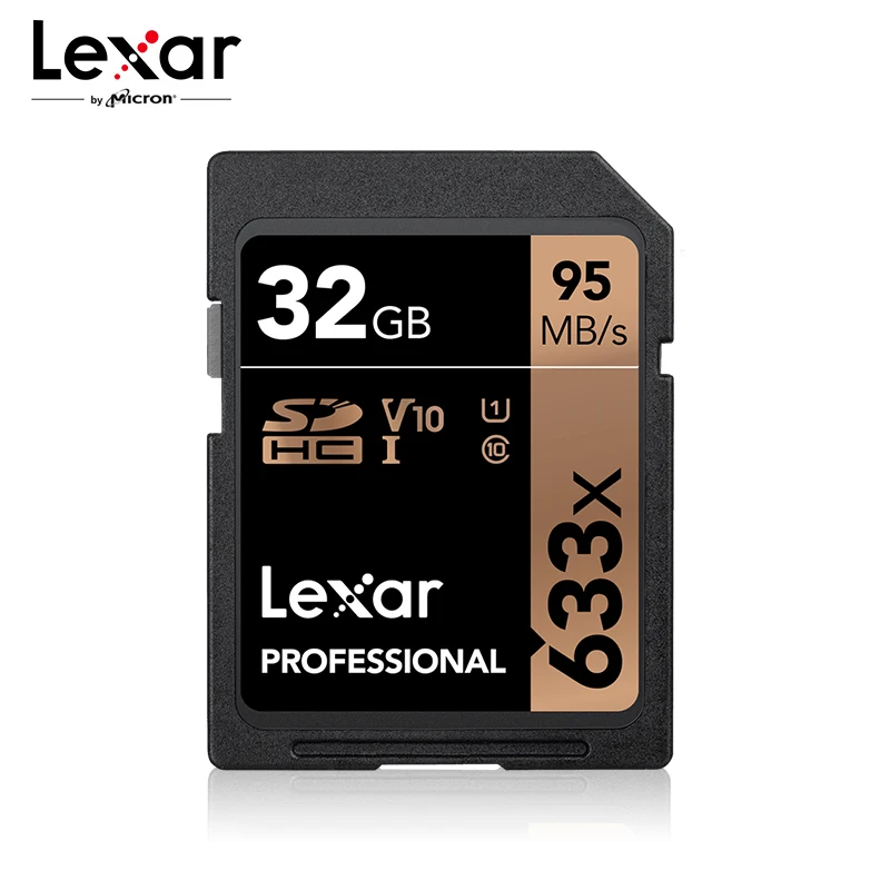 32GB Lexar 633X64G sd-карта 256 Гб карта памяти 32 Гб UHS-I флэш-карта 128 Гб 16 Гб Высокая скорость до Макс 95 м класс 10 633x для камеры - Емкость: 32GB