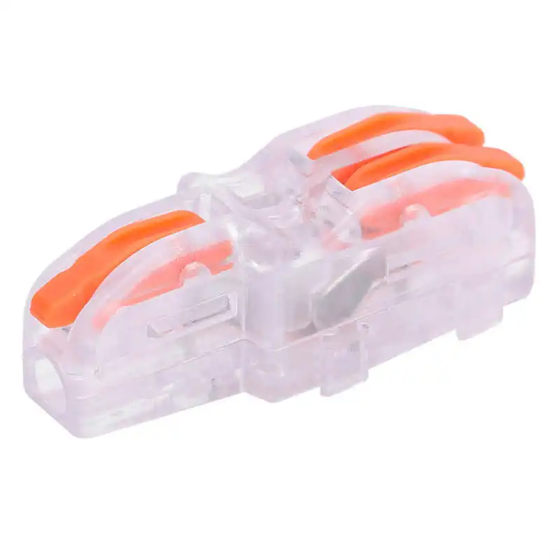 

20Pcs Wire Quick Connector 1 in 2 out Transparent T Type Conductor Terminal Block SPL F12 Woodworking Quick Connector