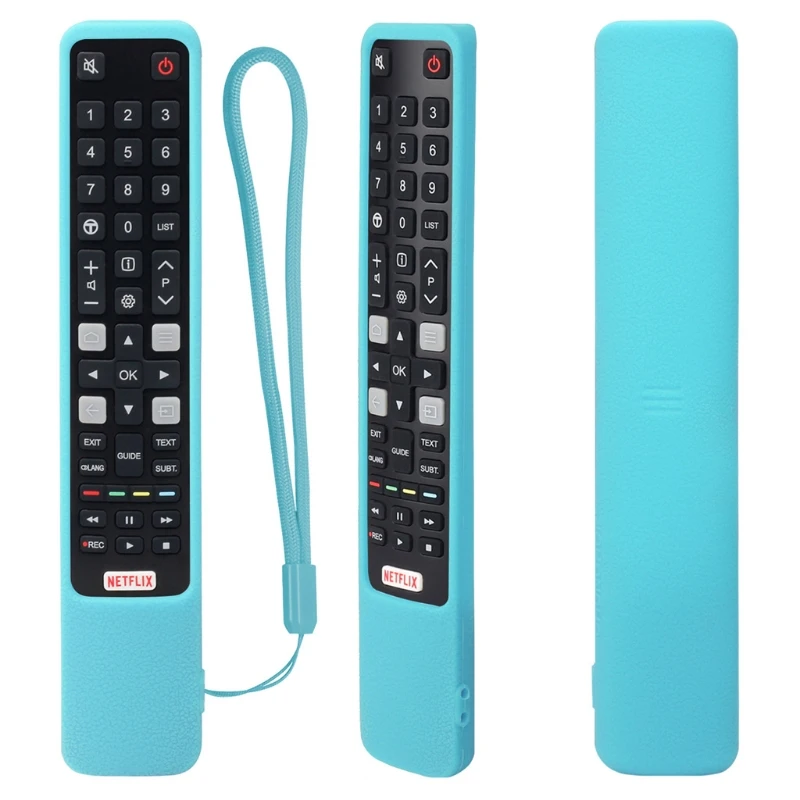

Impact-proof Silica Remote Sleeve Drop-proof Protective Case Compatible with TCL-RC802N Shockproof Anti-slip Soft Cover