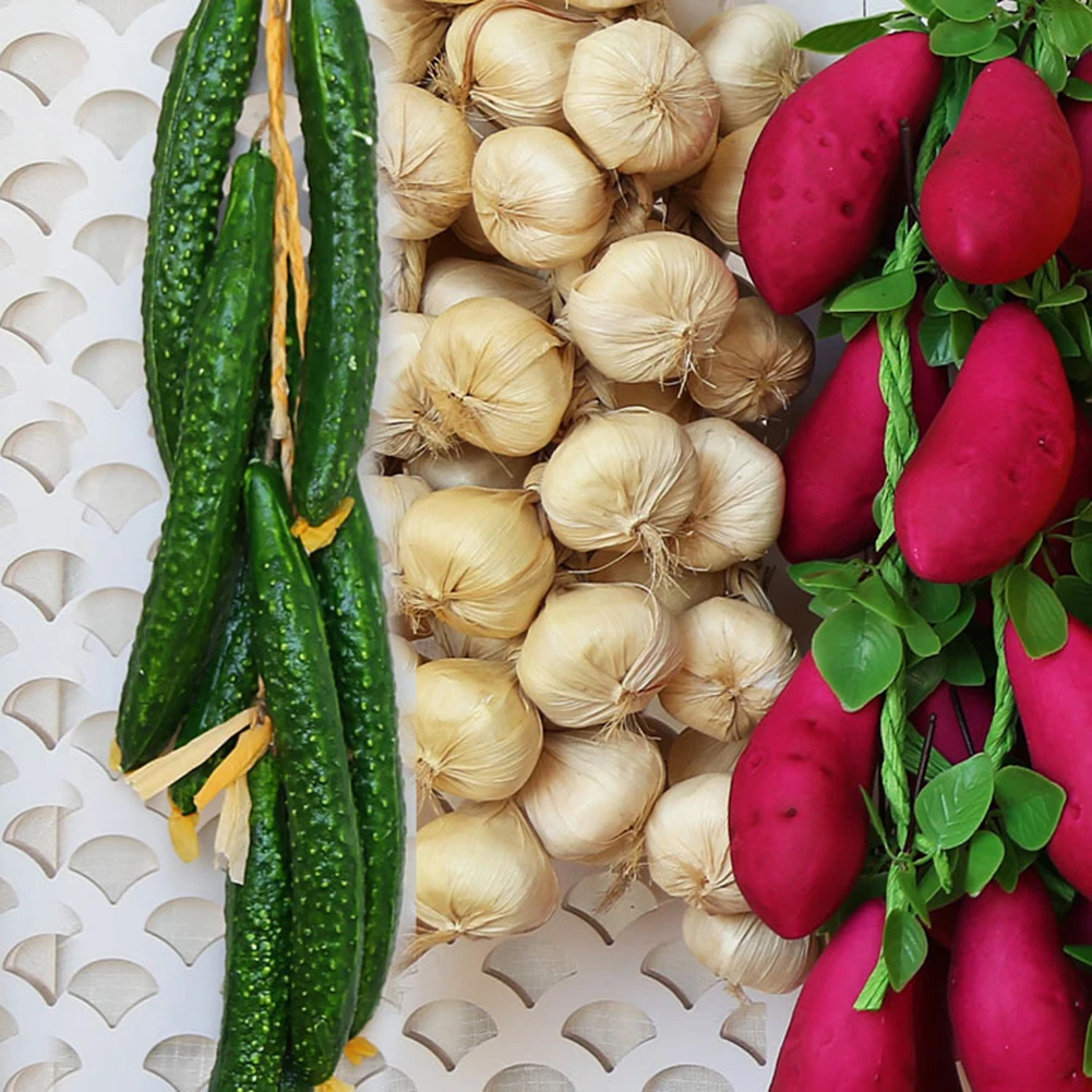 Поддельные фрукты овощи Пена модель DIY моделирование кукурузы Чили струны