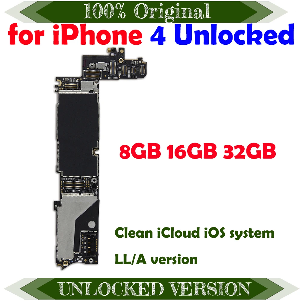 Полнофункциональная разблокированная материнская плата для iPhone 4 8 ГБ/16 ГБ/32 ГБ с