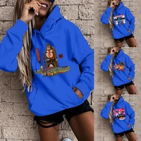 warm hoodie casual polyester cotton funny printed sweater street wear fallwinter hedging couple fashion long sleeve top