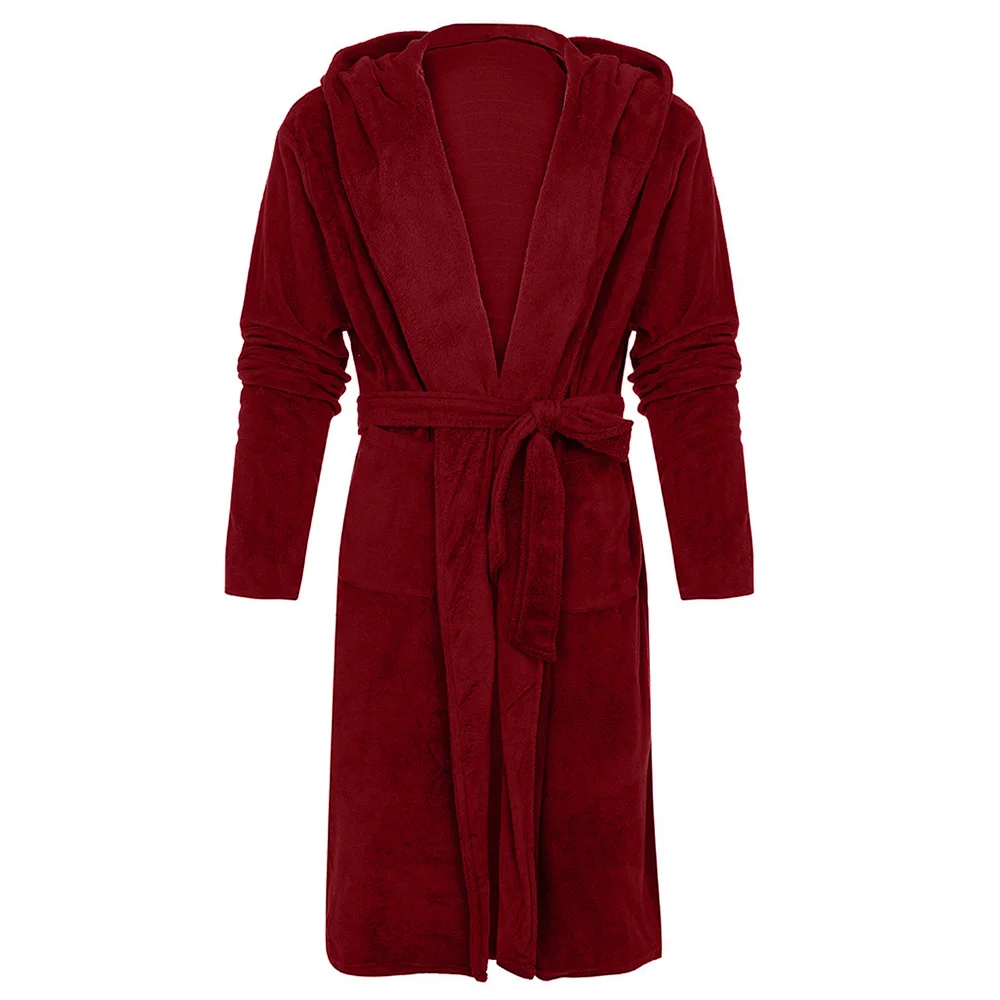 Женское кимоно купальные халаты с капюшоном теплый толстый женский халат поясом