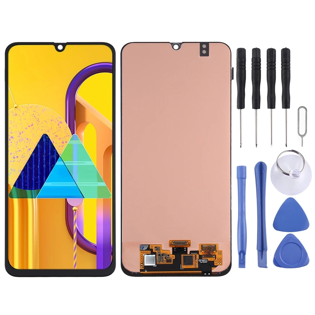 

Original lcd screen for Galaxy M30s Original Super AMOLED Material LCD Screen and Digitizer Full Assembly