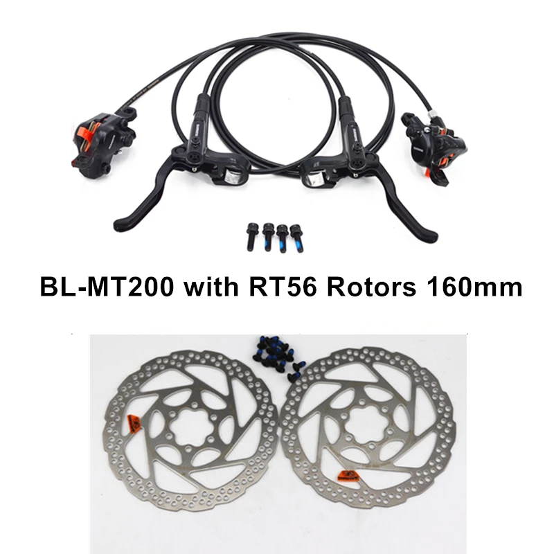 Shimano BR BL MT200 Гидравлический дисковый тормоз набор зажим горный велосипед MT200 велосипедный Гидравлический дисковый тормоз с роторами RT56 G3