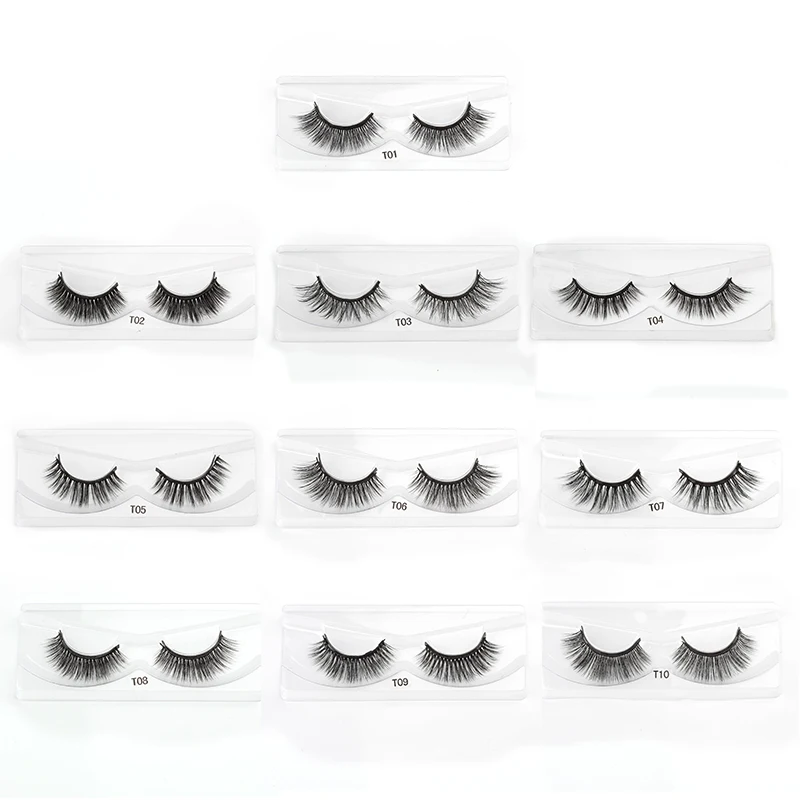 

Wholesale 3d magnetic eyelashes 4/20/50/100pcs Magnets lashes handmade Mink eyelashes makeup extention fake eyelashes Dropship