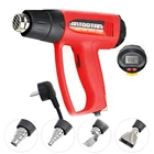 Новый промышленный Электрический термопистолет 2000 Вт 220 В с вилкой ЕС, Терморегулятор с ЖК-дисплеем, термоусадочные оберточные термоусадочные насадки