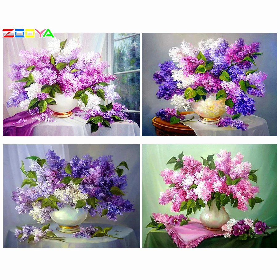 

Zooya 5D Diy Diamond Painting Full Square/Round Purple Flower Diamond Embroidery Kit Decorations Home Home Decoration Gift JM106