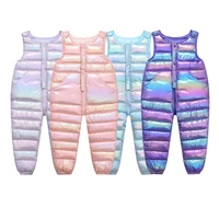 2021 winter girls warm overalls autumn boys girl thick pants baby kids jumpsuit high quality clothing children ski down overalls