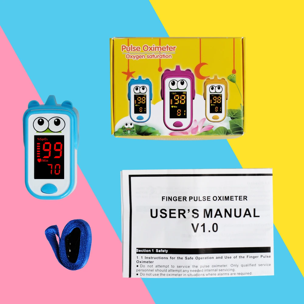 Пульсоксиметр для детей детский педиатрический прибор измерения пульса и уровня