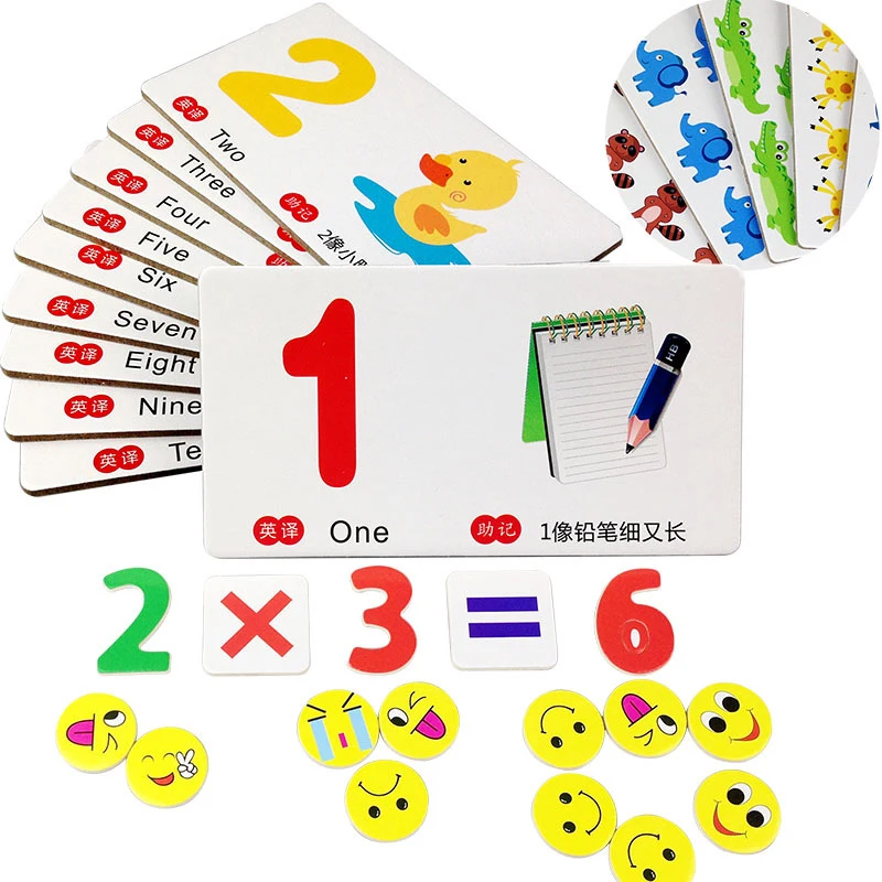 

1Set Infant Baby Arithmetic Math Card Toy Toddler Kids Early Digital Learning Box Wooden Children Montessori Toy Birthday Gifts