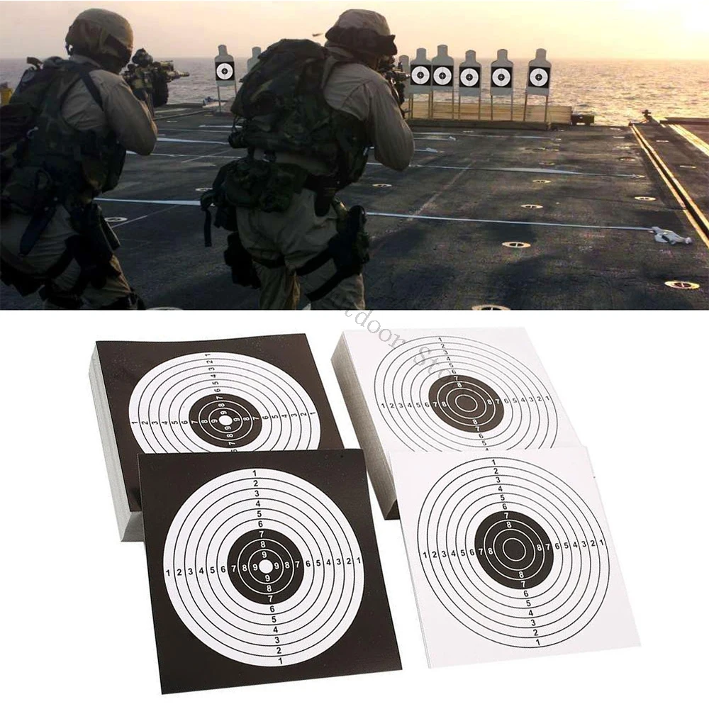 

TOtrait 14Cm Funnel Pellet Trap Replacement Targets Holder Firing Accessory 20PCS Paper Shooting Practice Targets Paper