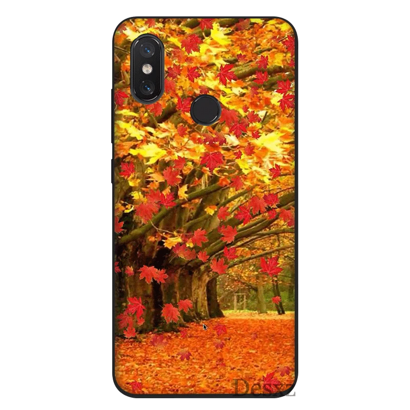 Mobile Phone Case Tpu For Xiaomi Redmi Note 4 4X 5 6 7 Pro 5A Cover Autumn Falling Leaves Maples New Multi Colors Shell | Мобильные