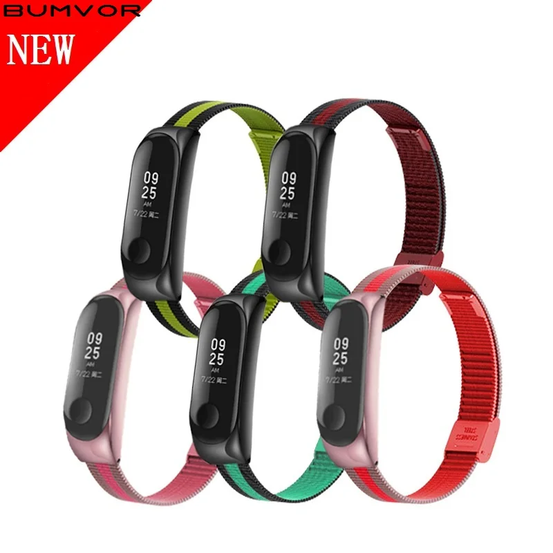 Смарт часы ремешок металлический из нержавеющей стали для Xiaomi Mi Band 3 4 на запястье