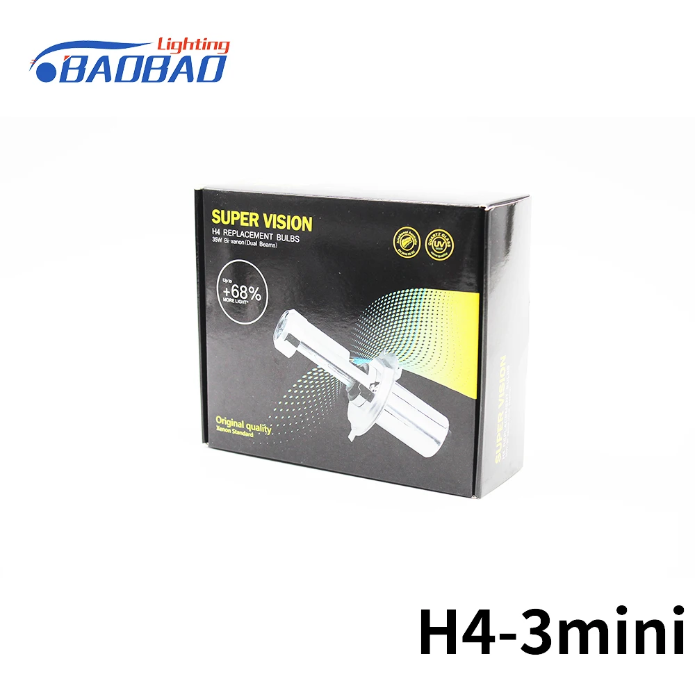 

Mini H4-3 bixenon hid xenon bulb 12V 35W 4300k 6000k 8000k