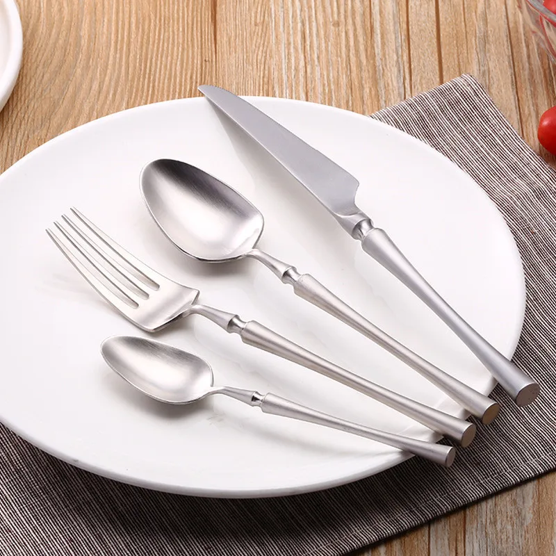 IVYSHION 4/5 комплект столовых приборов элегантный Dinneware набор из нержавеющей стали набор ножей вилка и ложка Европейский стиль столовые приборы набор посуды