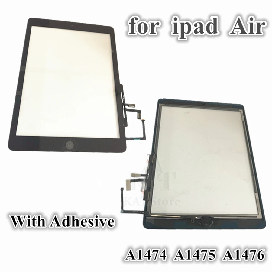 

5Pcs New for iPad Air 1 Touch Screen for iPad 5 A1474 A1475 A1476 Digitizer and Home Button Front Glass Panel Replacement Parts