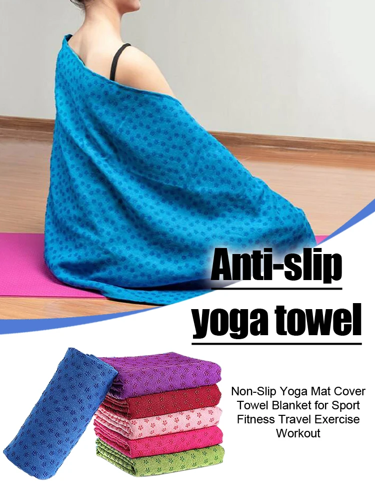 

Non-Slip Yoga Mat Cover Towel Blanket Sweat Absorbent Yoga Pilates Towel for Sport Fitness Travel Exercise Workout