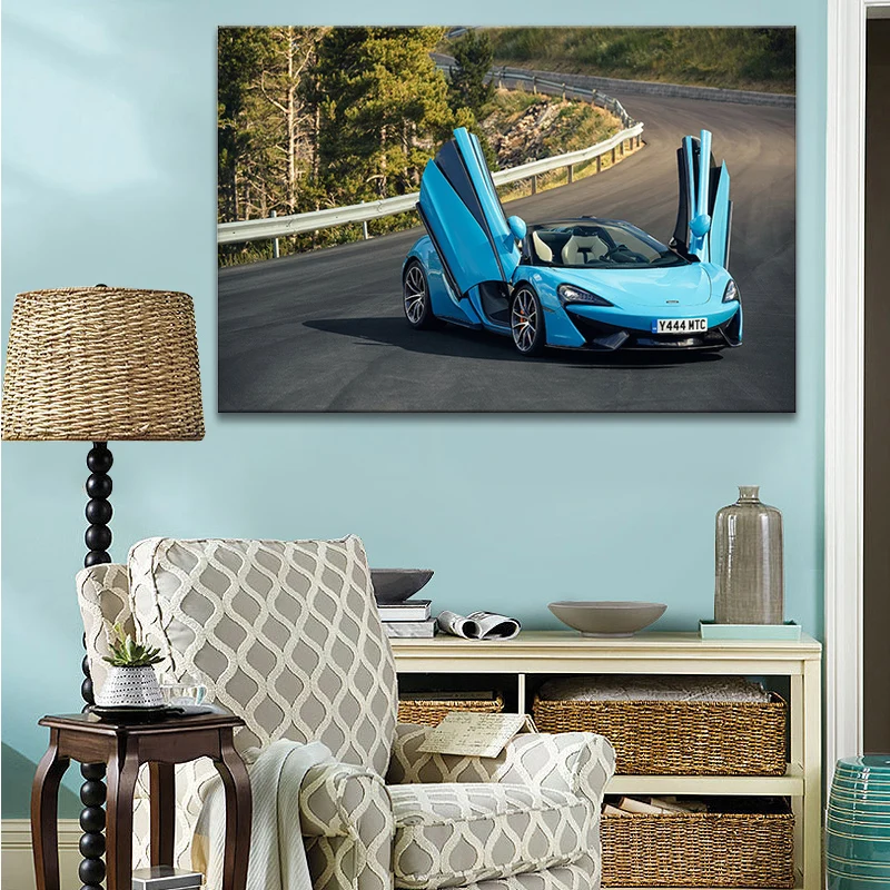 

Modern Decorative Canvas Painting HD Print Pictures McLaren 570s Home Decor Modular Modern Super Car Poster Living Room