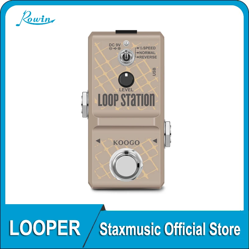 Koogo LN-332S Guitar Mini Loop Station Pedal Looper Effect Pedals For Electric Guitar 10 Min Recording Unlimited 3 Modes enlarge