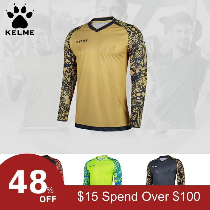 KELME/топы для футбола, одежда для вратаря, детские футбольные майки, детские футбольные Survetement, тренировочные Придверные Джерси K080C
